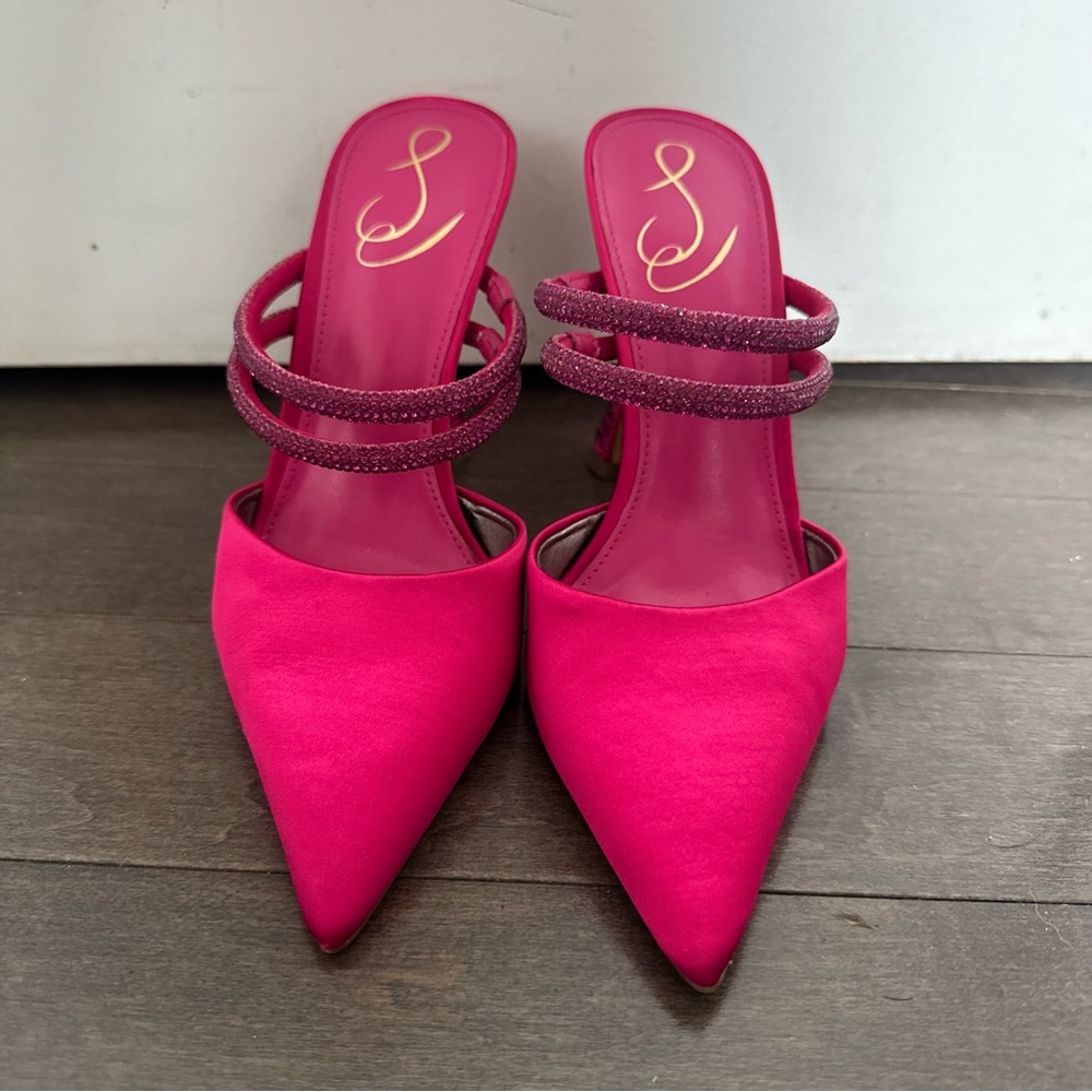 Sam Edelman Augustina satin crystal heels